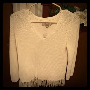Loft Tassle-bottom Sweater (NWT)
